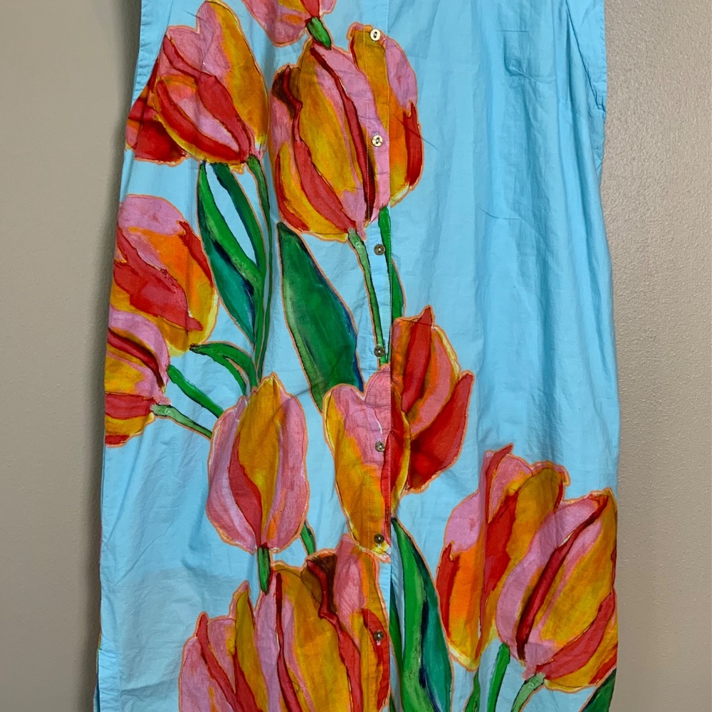 Anthropologie The Lillian Button-Front Midi Dress by Maeve - Picture 11 of 16